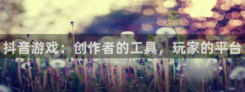 bbin视讯官网注册方法有哪些呢：抖音游戏：创作者的工具，玩家的平台